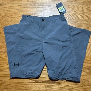 Boys Under Armour Castlerock Zip off Pants Youth Medium